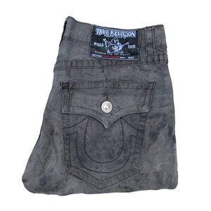 VINTAGE True Religion Jeans Size 36 JOEY SUPER T Gray Camo